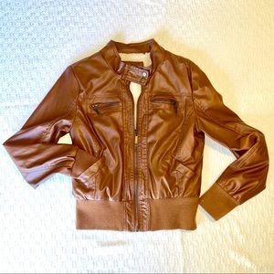 Brown Leather Jacket Fur Lined
